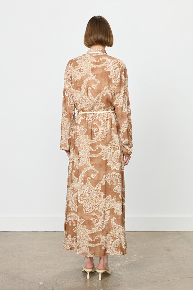 Rahat Kalıp Elbise Camel - 4