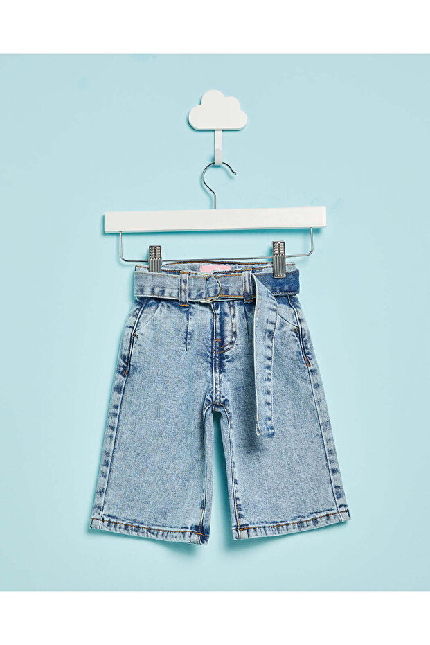 Infant Girls Blue Belted Jeans