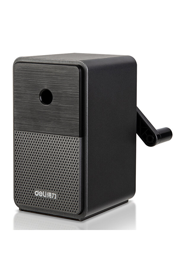 Black Adjustable Pencil Sharpener with Long Lasting Blade Hand Crank Table Sharpeners Mach