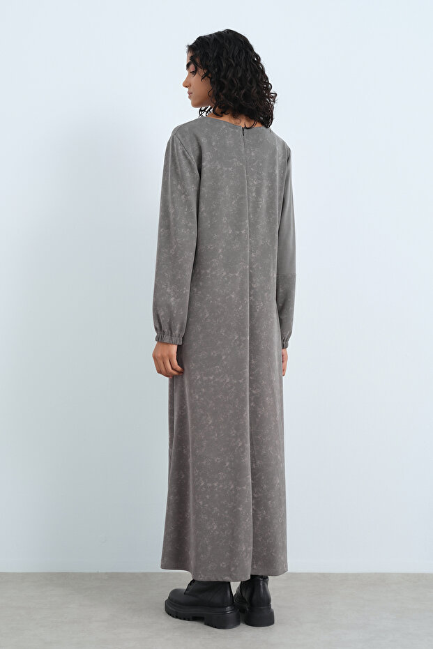 Örme Elbise Gümüş - 4