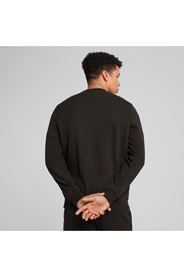 Essential Small No. 1 Logo Crew Erkek Siyah Sweatshirt - 2