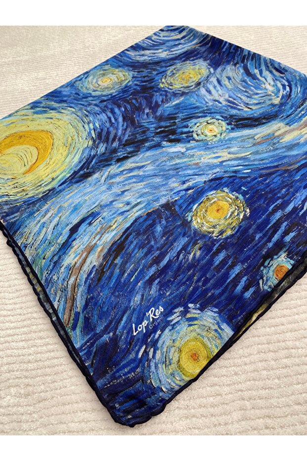 Patterned Square Scarf - 1