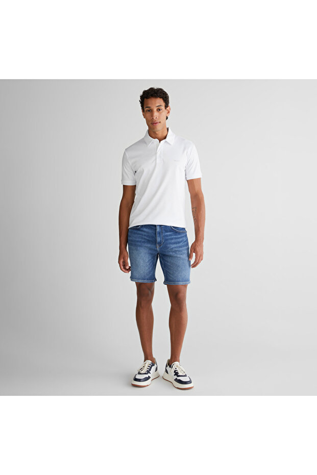 Erkek Mavi Regular Fit Şort - 1