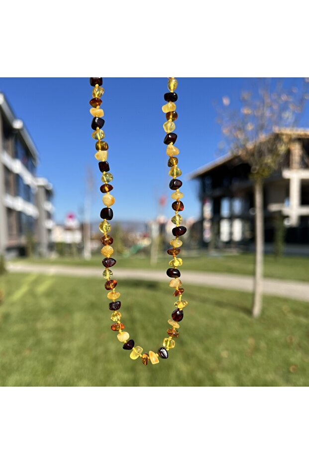 Amber Baby Teeth Necklace 33 cm Tky0410