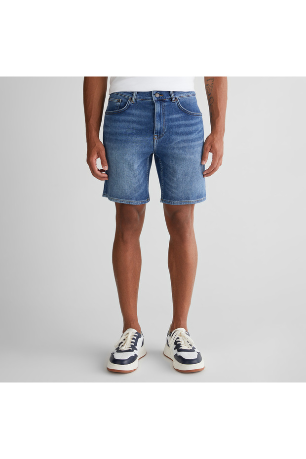 Erkek Mavi Regular Fit Şort - 3