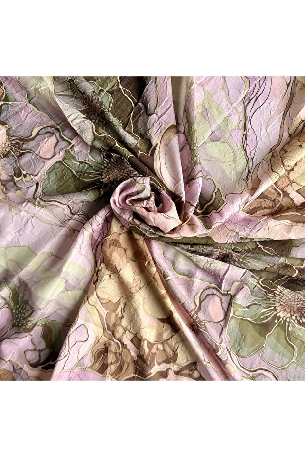 Ebruli Desen Bambu Eşarp - 3