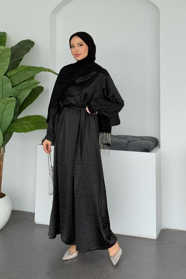 فستان سو ستون أسود