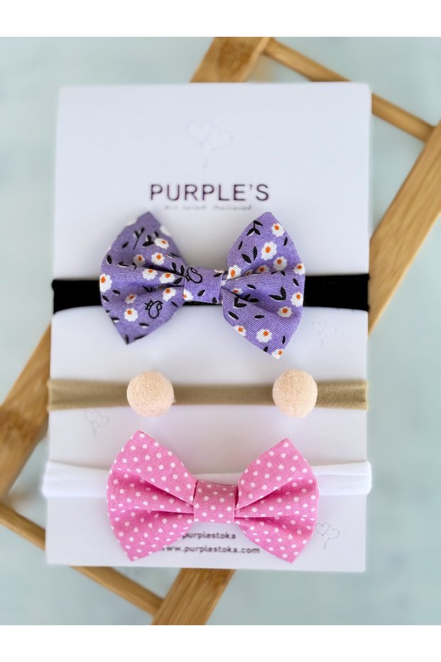 3-Piece Newborn Compatible Ultra Flexible Baby Hair Band / Baby Hair Clip / Children's Hair Clip