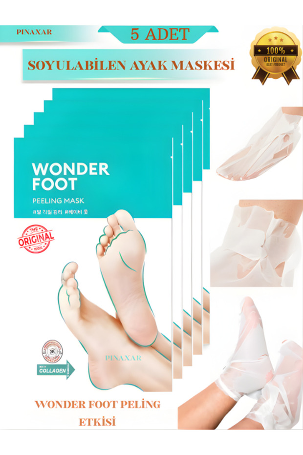 Foot Peeling Mask 50ml Peelable Peeling Set for Dead Skin and Cracks 5 Pieces