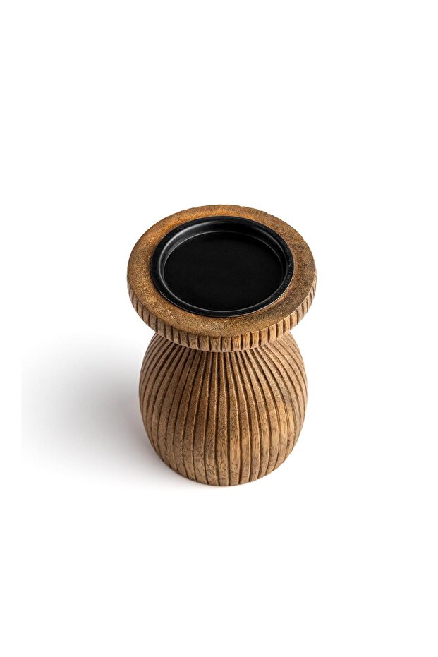 Terra Kısa Rustik Şamdan 15 cm - 4