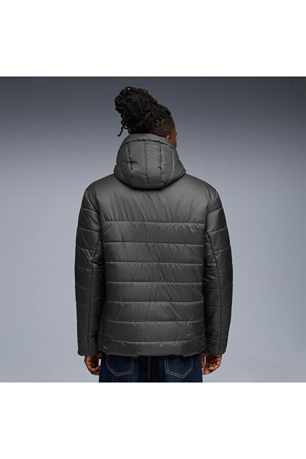 Essentials Hooded Padded Erkek Gri Kapüşonlu Mont - 2