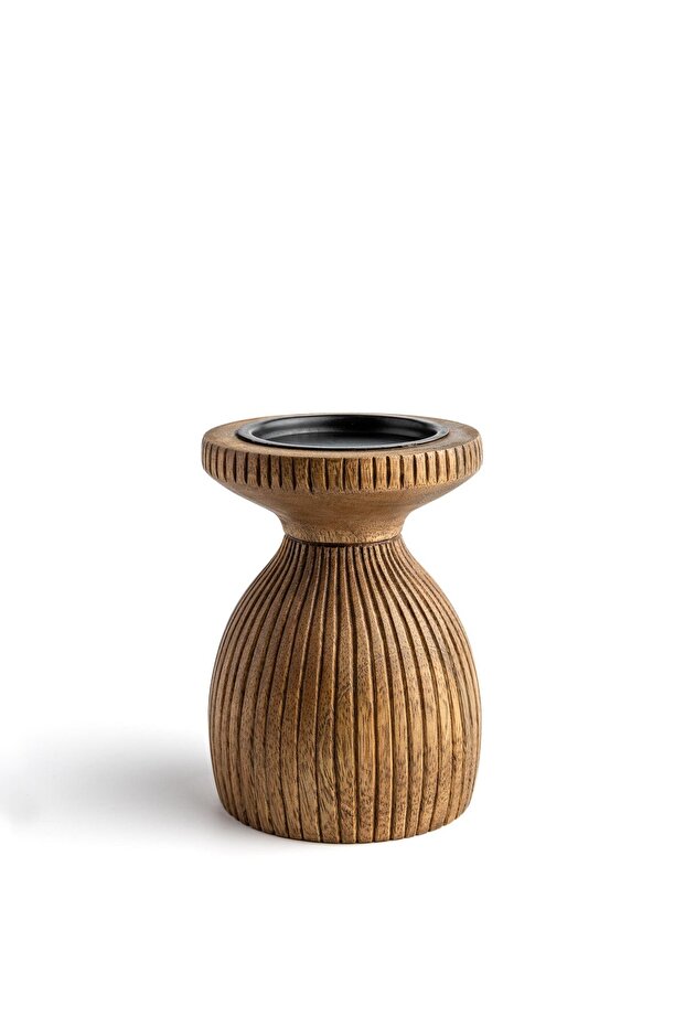 Terra Kısa Rustik Şamdan 15 cm - 1