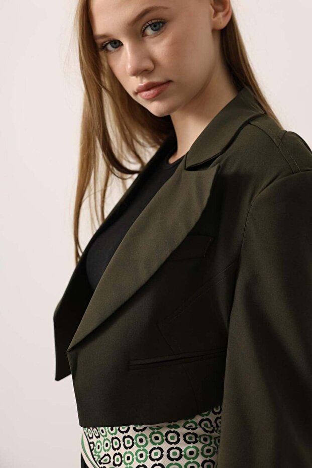 Kısa Ceket - Haki - 4