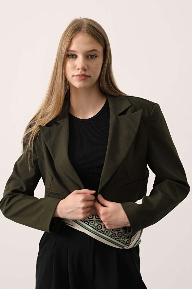 Kısa Ceket - Haki - 1