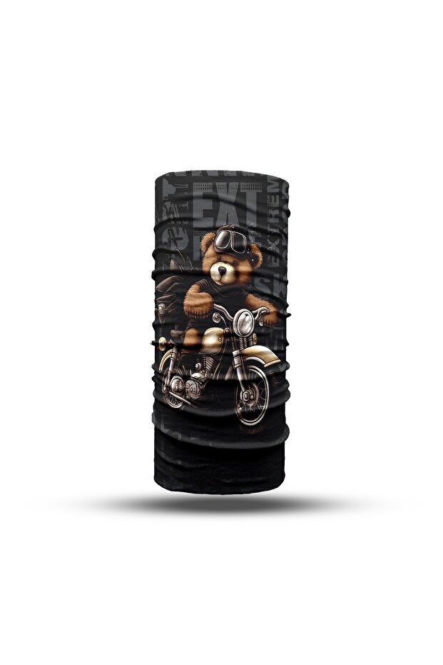Bear Patterned Unisex Buff – Biker Mask, Neck Gaiter and Bandana | Outdoor & Camping Accessory