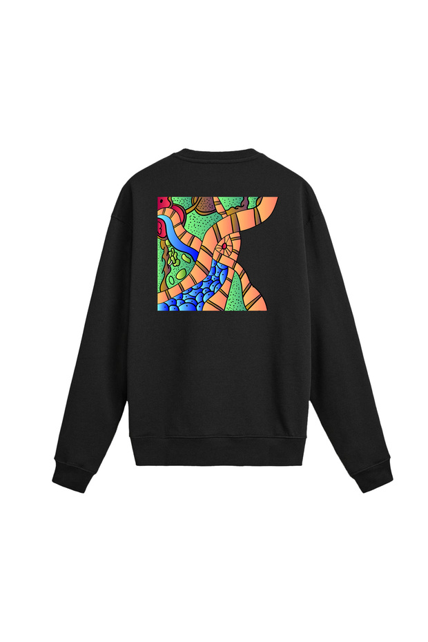 سترة رياضية بتصميم مطبوع طرق مجردة - 1