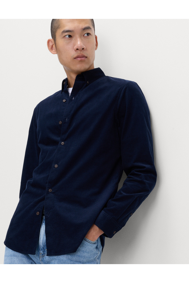 Pamuklu Kadife Gömlek - 1