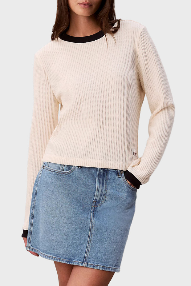 Cotton Slim Fit Crew Neck Sweater Lv047D225Gyam Sweater Lv047D225G Yam