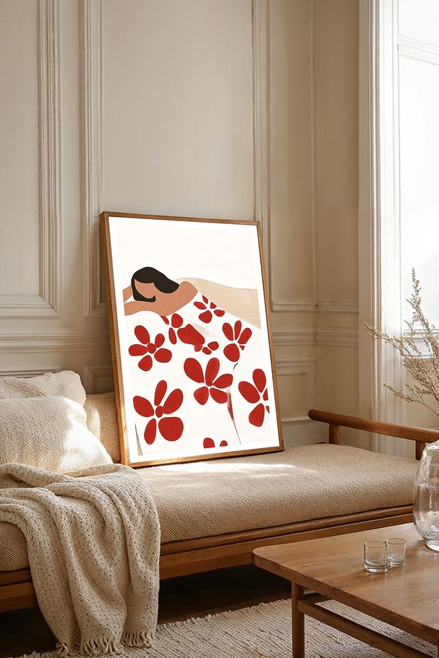 One Piece Wooden Framed Living Room Hall Kitchen Painting Tk1896