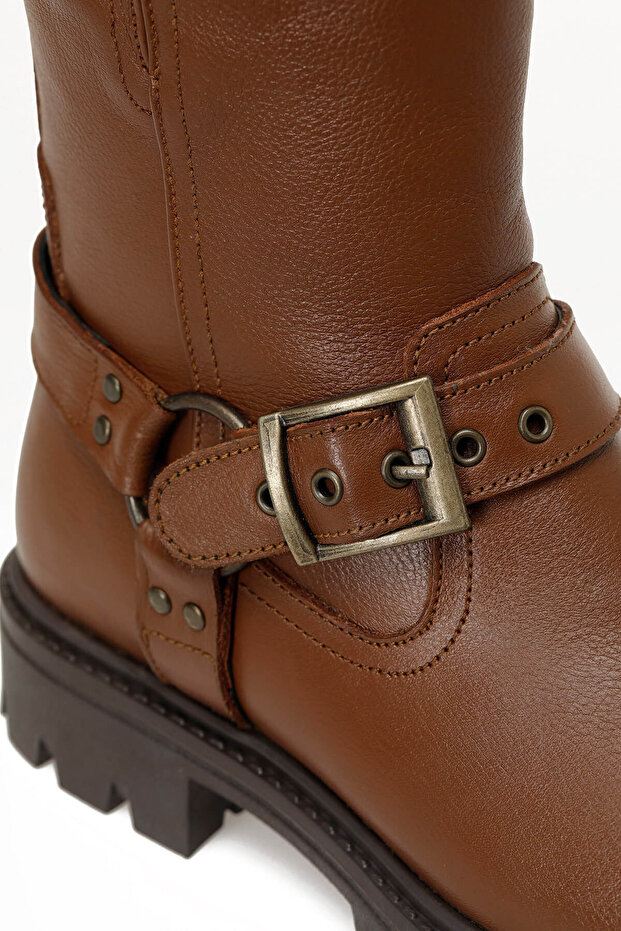 MARISOL 5PR Taba Kadın Biker Bot - 7