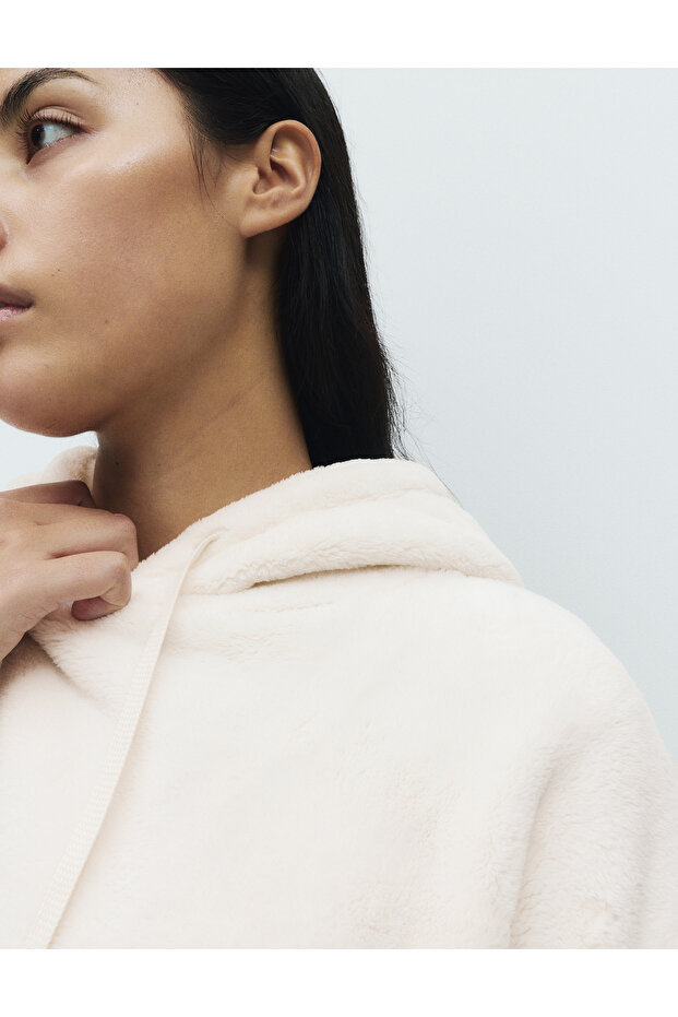 Peluş Polar Kapüşonlu Üst - 3