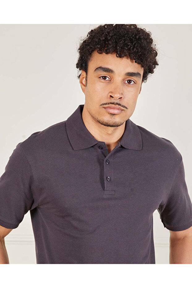 تي شيرت بولو رجالي بني أساسي - 4
