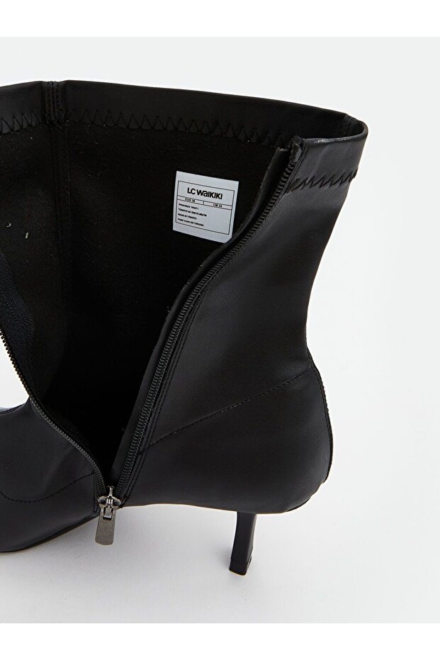 LCW STEPS Deri Görünümlü Kadın Topuklu Bot - 7