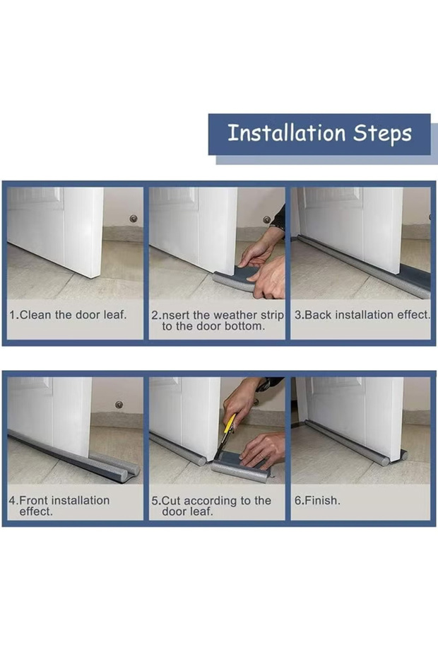 Door Gap Windproof Shield, Noise-Reducing Sealing Strip, Windproof and Dustproof Shield - 5
