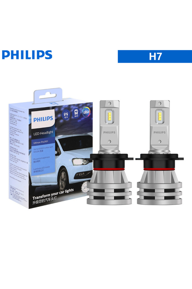 Philips H7 Philips Ultinon Pro3101 H1 H4 H7 H11 HB3 9005 HB4 9006 HIR2 9012 LED Car Head Light 6000K
