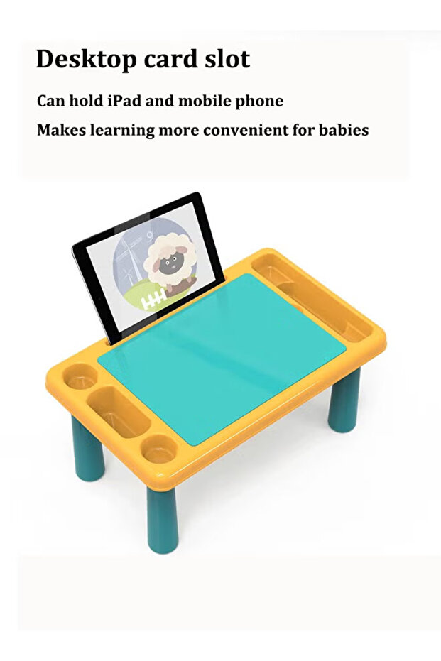 Multifunctional building block table, puzzle game table, includes 1 chair (63 building blocks) - 5