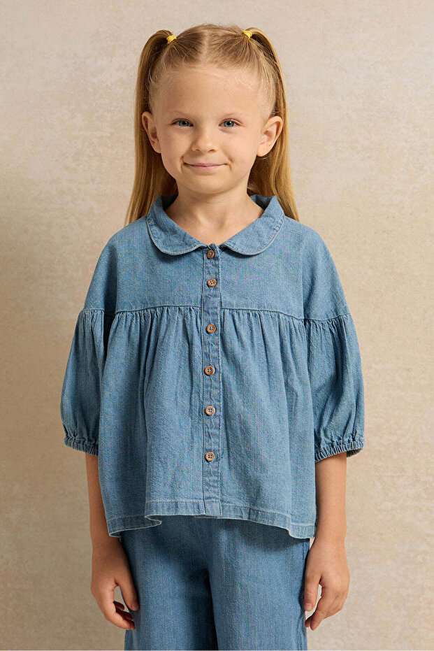 Girls Yellow Embroidered Dress