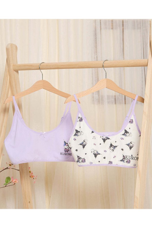Senior Girls Lilac Kuromi Non Padded Bra (Pack of 2)