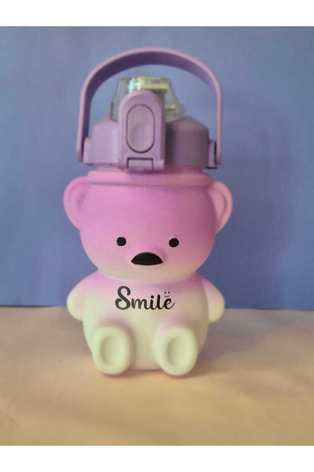 Smile Water Bottle 800 ml Blue with Bear