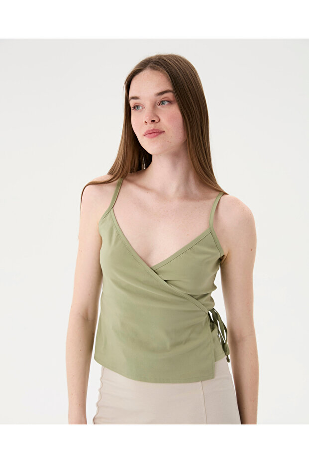 Matcha Askılı Anvelop Bluz - 5