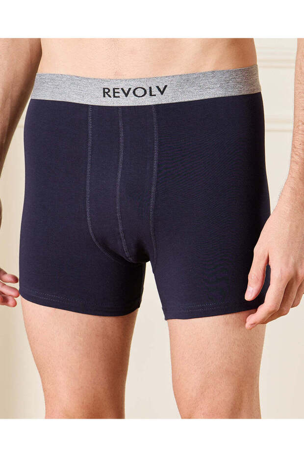 Men Navy And Grey Hipster Brief Set (Pack of 2)