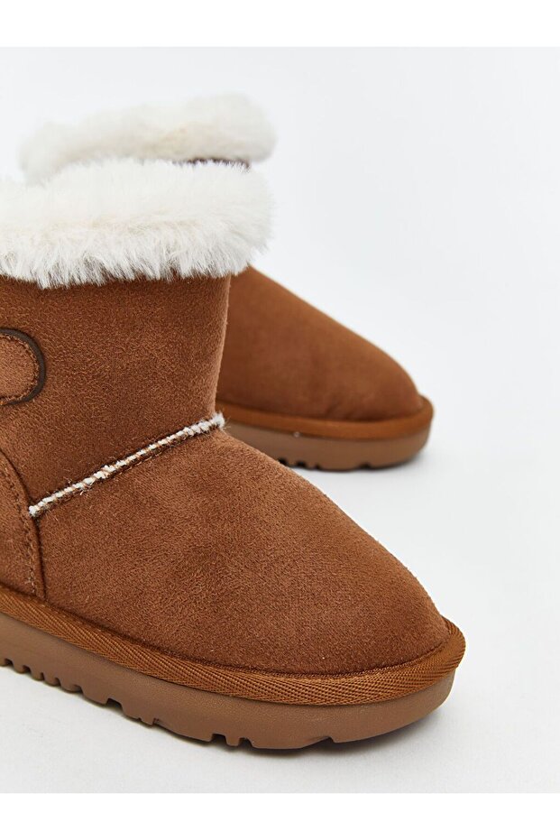 LCW STEPS Süet Görünümlü Kız Bebek Bot - 3