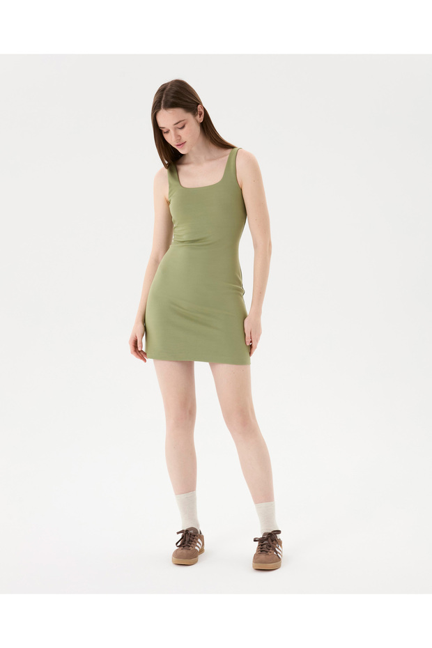 Matcha Low Back Elbise - 6