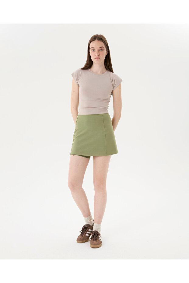 Matcha Şortlu Çan Etek - 6