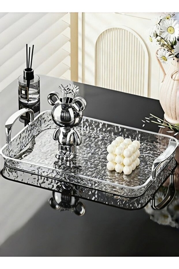 Rectangular Serving Tray with Handles: Decorative, Organizes; for Breakfast in Bed, Lunch, Dinner