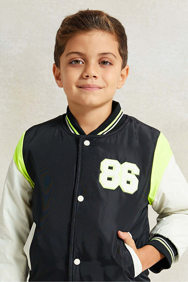 Boys Multicolour Printed Baseball Jacket - 4