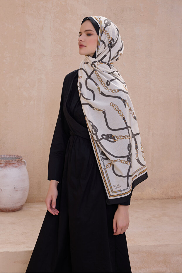 Chain Pattern Fresh Modal Shawl - 1