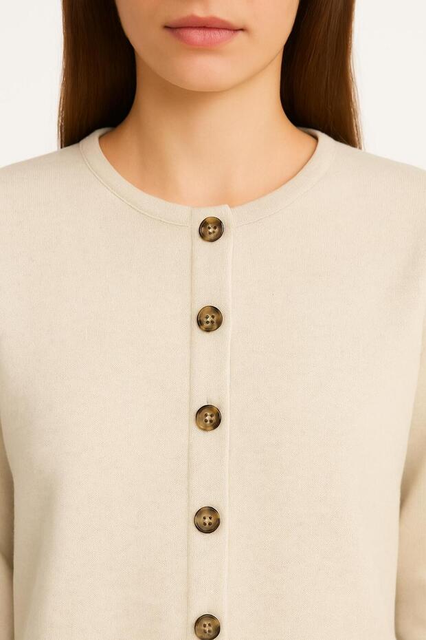 selanik düğmeli hırka - 3