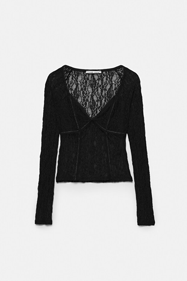 Dantel korse tarzı top - 6