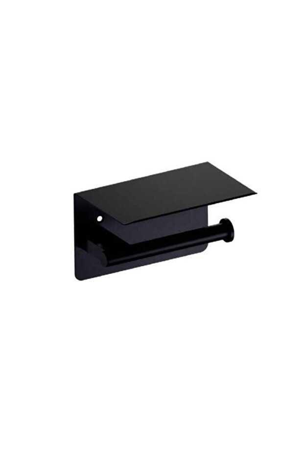 Si Eco Toilet Paper Holder with Shelf - Matte Black