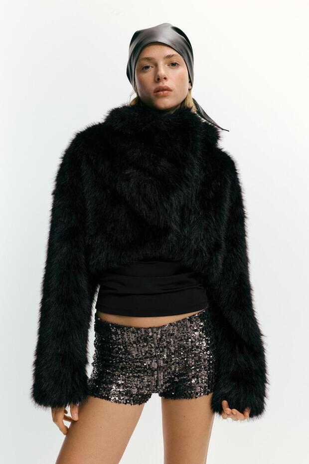 Kısa suni kürk kaban - 3
