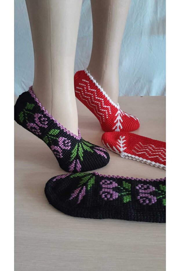 2 Pieces of Hand Knitted Dowry Tunisian Handmade Booties/Tunisian Handmade Booties/Handmade Booties/Knitted Booties/Tunisian/Handmade/Bundle