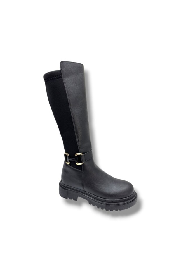Champs-Élysées K-46-26 Anatomical Skin Leather Buckle Zippered Women's Boots