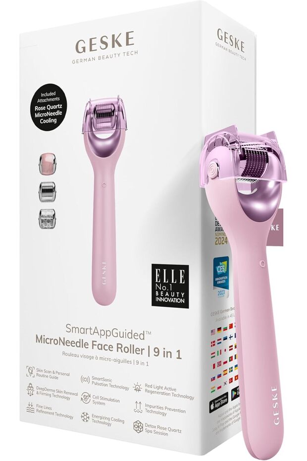 Microneedle Face Roller 9 In 1 Pink