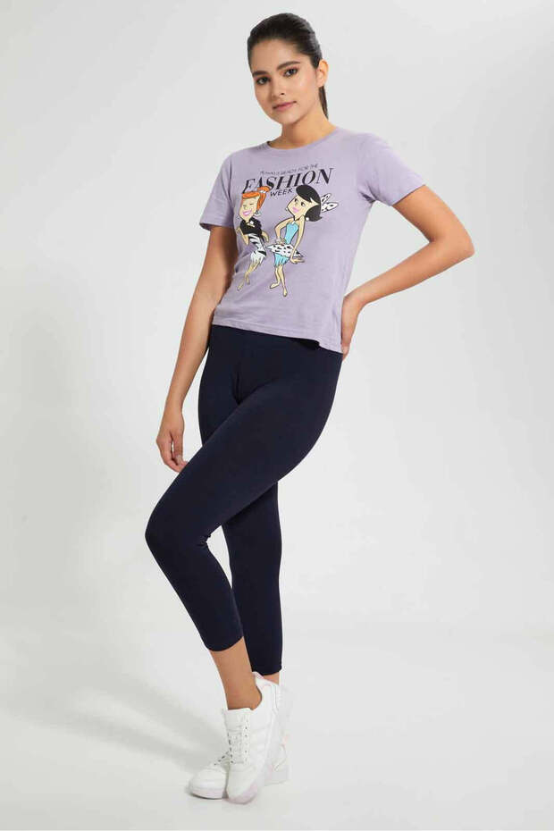 مجموعة من قطعتين من السراويل الضيقة الأساسية للسيدات - 6