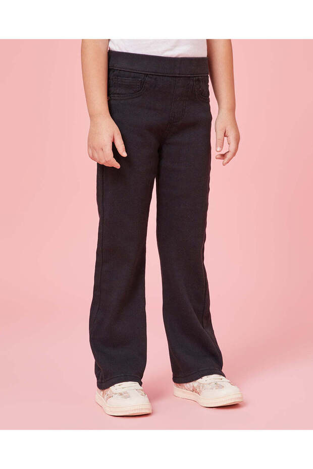 Girls Black Flare Fit Jeggings